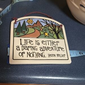 Wall Plaque w Helen Keller Quote